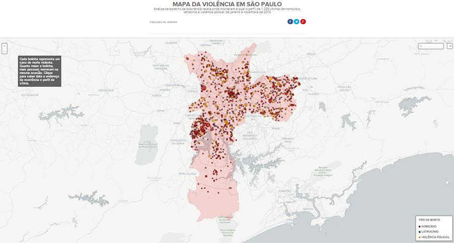 Mapa da violência em São Paulo - G1